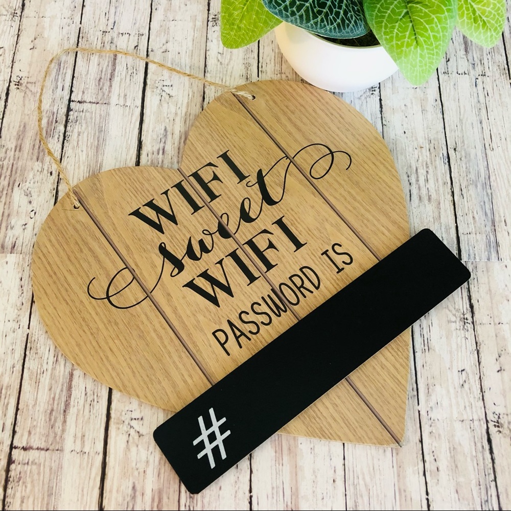 Rustic Wi-Fi Password Sign - Picture 4 of 4